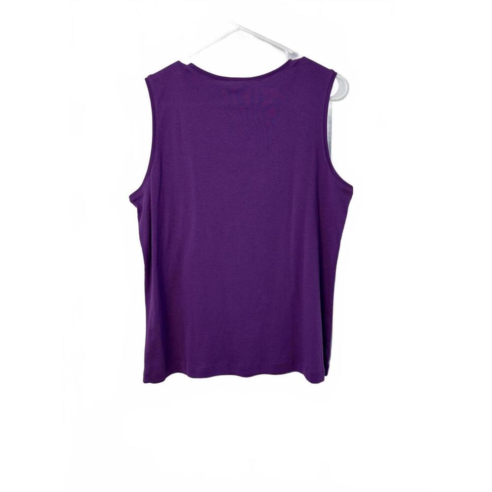 Additions by Chico's Purple V-Neck Tank Top - Size 2 NWT - Picture 2 of 4